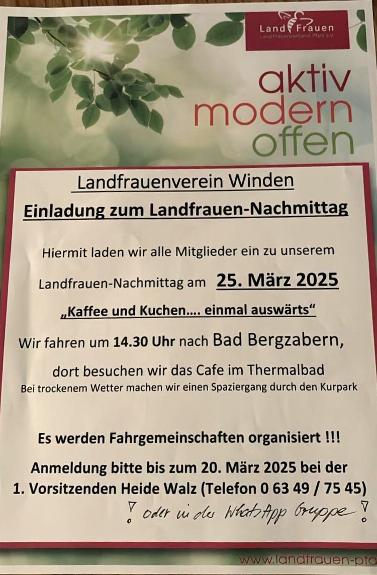 Plakat der Landfrauen