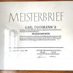 Meisterbrief Bäcker