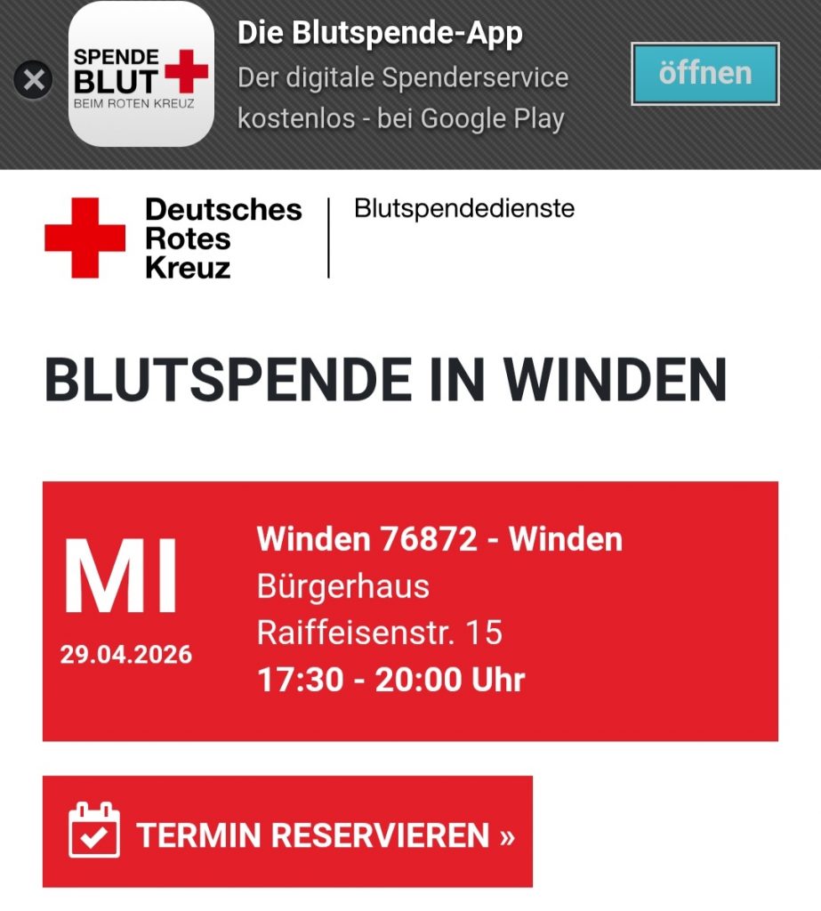 Blutspende April