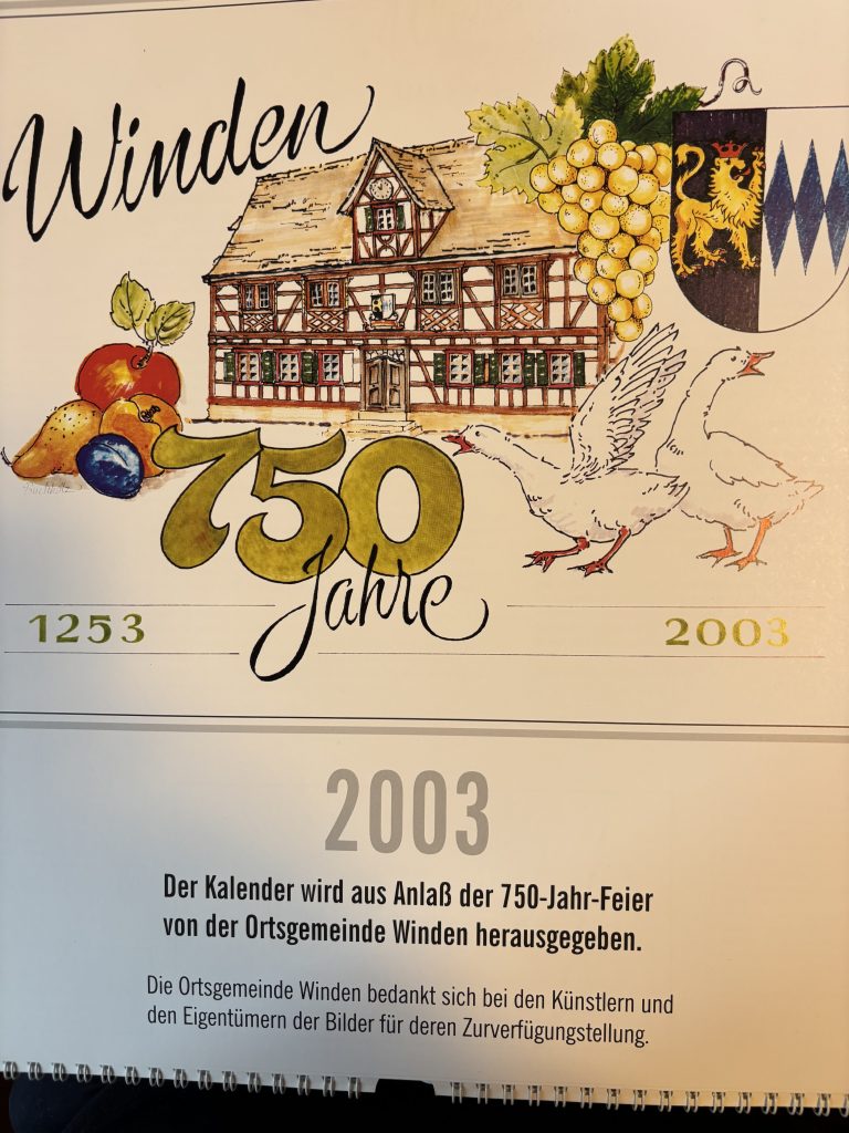 Deckblatt 750 Jahre winden