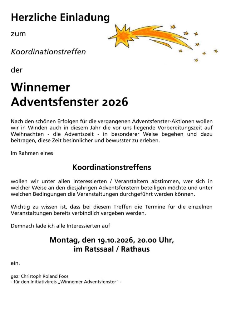 Koordinationsstellen Advent 2026